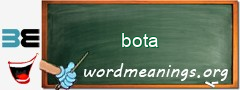 WordMeaning blackboard for bota